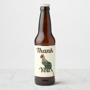 Étiquette Pour Bouteilles De Bière Merci Cat Sitter Marbré Striped Kitten