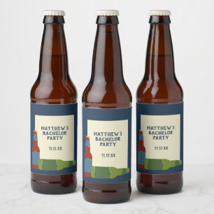 Étiquette Pour Bouteilles De Bière Message personnalisé graphique des bouteilles de b