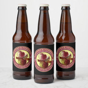Étiquette Pour Bouteilles De Bière Modèle de cidre de pomme maison