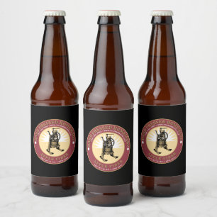Étiquette Pour Bouteilles De Bière Modèle de cidre de pomme maison habillé à la main