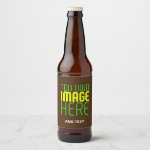 ÉTIQUETTE POUR BOUTEILLES DE BIÈRE MODELE DE TEXTE D'IMAGE MARON SIMPLE ÉDITABLE MODE