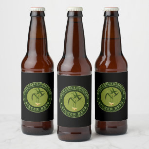 Étiquette Pour Bouteilles De Bière Modèle Étiquette de bières Ginger maison vintage