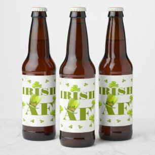 Étiquette Pour Bouteilles De Bière Moderne Funky IRISH AF