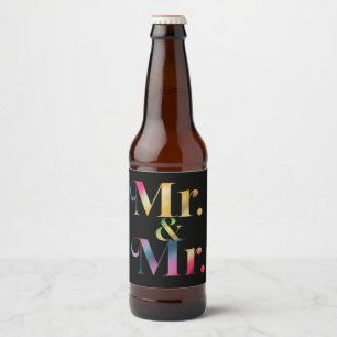 Étiquette Pour Bouteilles De Bière Monsieur & Monsieur Gay Enterrement de vie de garç