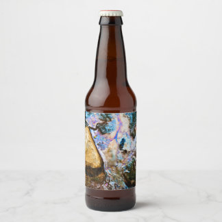 Étiquette Pour Bouteilles De Bière nature abstraite eau morte