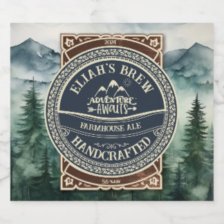 Étiquette Pour Bouteilles De Bière Nature personnalisable En plein air Bière à thème