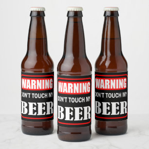 Étiquette Pour Bouteilles De Bière ne touche pas à ma bière