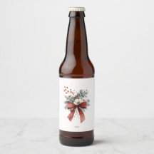 Noël Fête Ruban Rouge Floral
