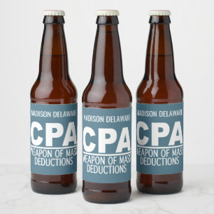 Étiquette Pour Bouteilles De Bière Nom et couleur personnalisés CPA