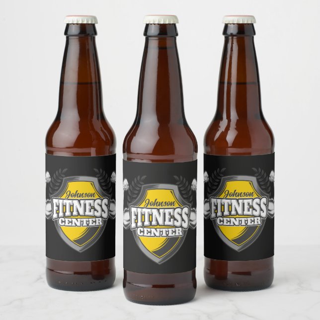 Étiquette Pour Bouteilles De Bière Nom personnalisé Muscle Fitness Trainer Gym (Bouteilles)