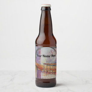 Étiquette Pour Bouteilles De Bière Nous sommes tous des papillons volant autour de la