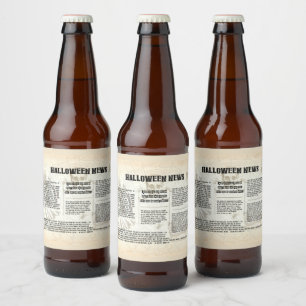 Étiquette Pour Bouteilles De Bière Nouvelles d'Halloween Vintage