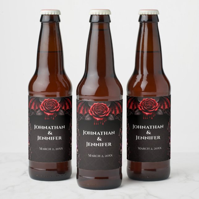 Étiquette Pour Bouteilles De Bière Nuit Éternelle Mariage Gothique Vampire Romance So (Bouteilles)