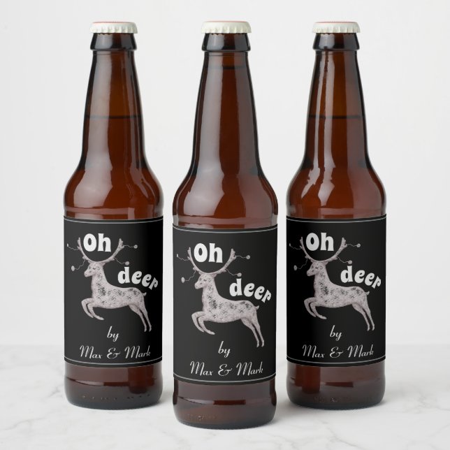 Étiquette Pour Bouteilles De Bière Oh Deer (Bouteilles)