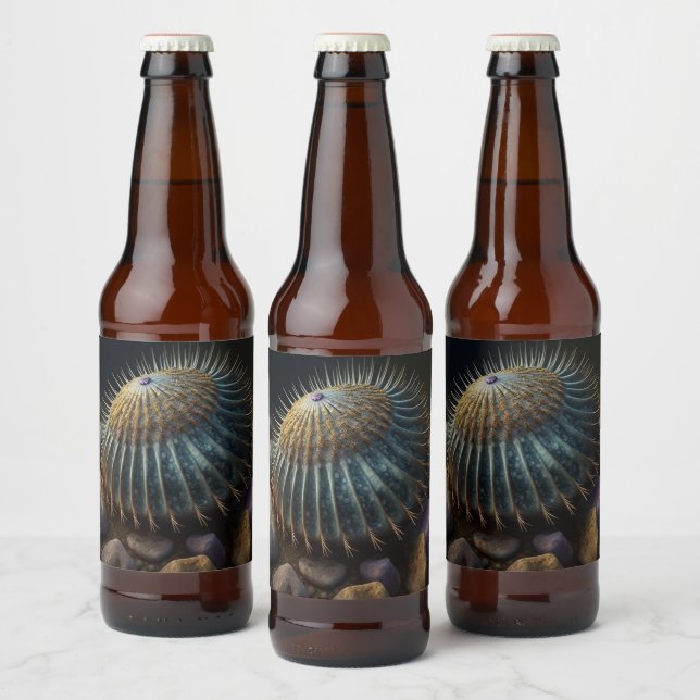 Étiquette Pour Bouteilles De Bière Oursin de mer profond (Bouteilles)