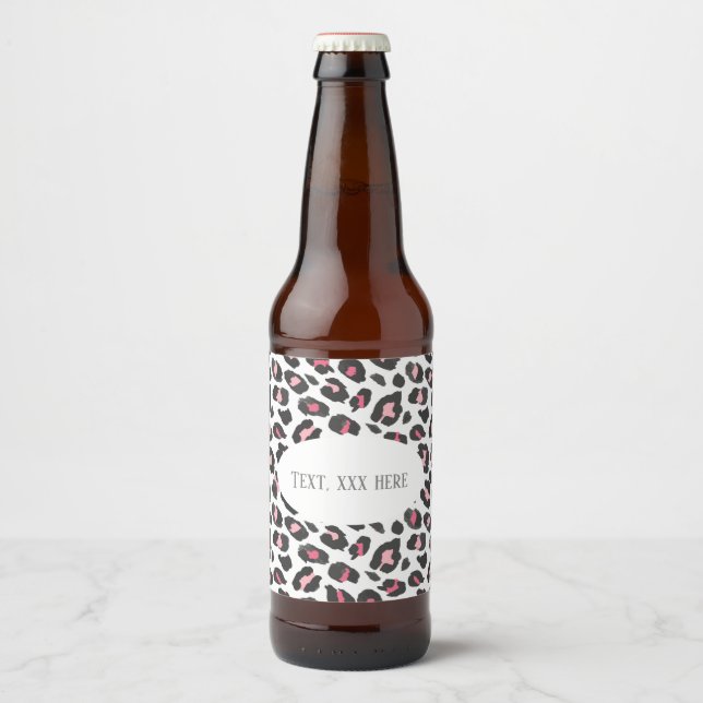 Étiquette Pour Bouteilles De Bière papier, poster de animal, léopard, guépard (Devant)