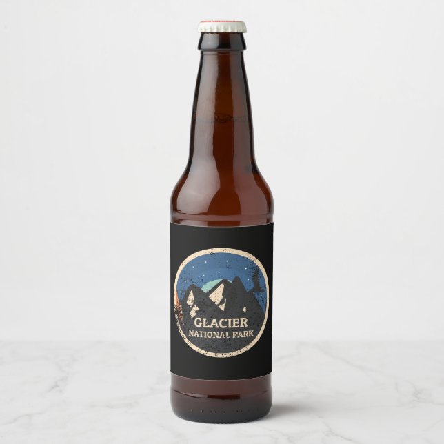 Étiquette Pour Bouteilles De Bière Parc national du Glacier (Devant)