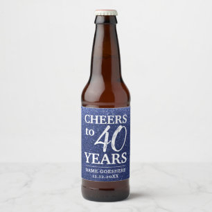 Étiquette Pour Bouteilles De Bière Parties scintillant moderne élégant Anniversaire