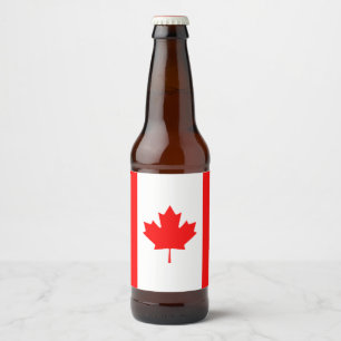 Étiquette Pour Bouteilles De Bière Patriotic National Flag of Canada
