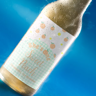 Étiquette Pour Bouteilles De Bière Pêche Sucrée 1er Anniversaire