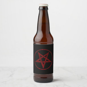 Étiquette Pour Bouteilles De Bière Pentagram Red Devil