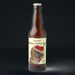 Étiquette Pour Bouteilles De Bière Père Noël Kitty Christmas Home Brew<br><div class="desc">Personnalisez facilement tout le texte sur ce étiquette de bouteille de bière mignon avec un adorable chat tabby brun, orange et blanc vêtu pour la période des fêtes de Noël comme le Père Noël dans un casquette rouge orné de fourrure blanche. Les baies et les feuilles verts Holly complètent le...</div>
