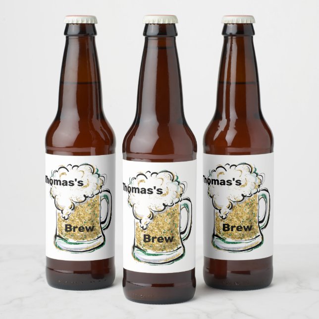 Étiquette Pour Bouteilles De Bière Personnalisé (Bouteilles)