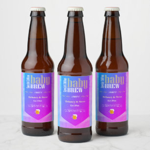 Étiquette Pour Bouteilles De Bière Personnalisé Baby Brew Funny Party
