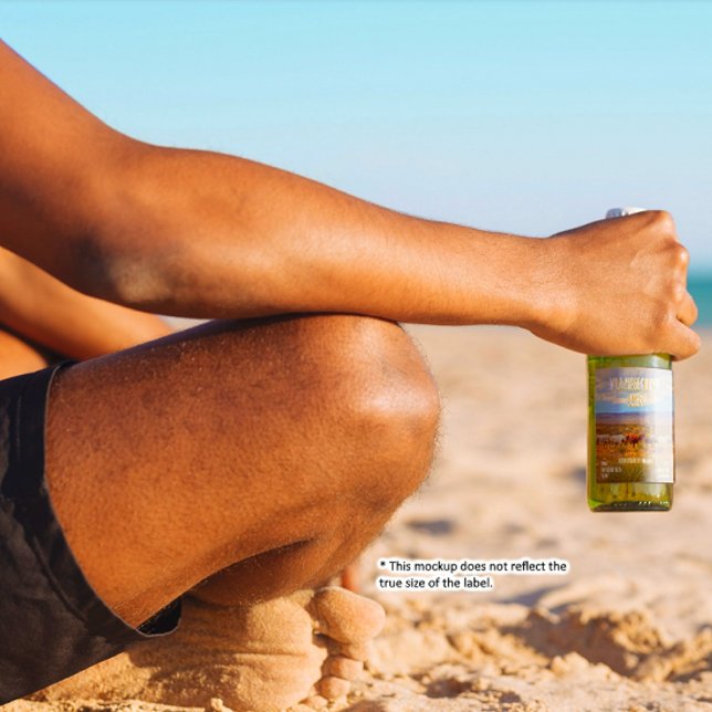 Étiquette Pour Bouteilles De Bière Personnaliser Chevaux sauvages Plaines de l'Ouest  (Créateur téléchargé)