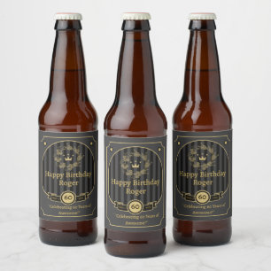 Étiquette Pour Bouteilles De Bière Personnaliser Joyeux Anniversaire À Un Ami Détaill