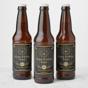 Étiquette Pour Bouteilles De Bière Personnaliser Joyeux Anniversaire À Un Ami Détaill