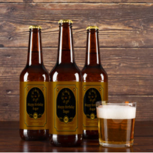 Étiquette Pour Bouteilles De Bière Personnaliser Joyeux Anniversaire À Un Ami Détaill