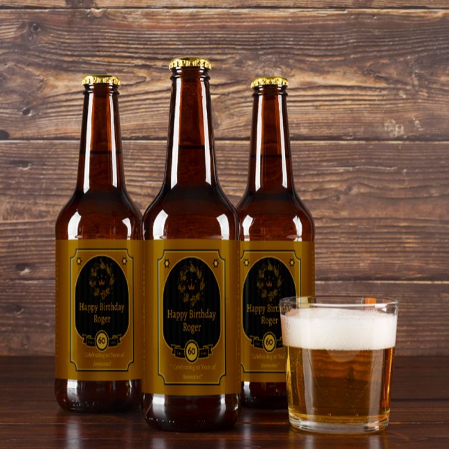 Étiquette Pour Bouteilles De Bière Personnaliser Joyeux Anniversaire À Un Ami Détaill (Créateur téléchargé)