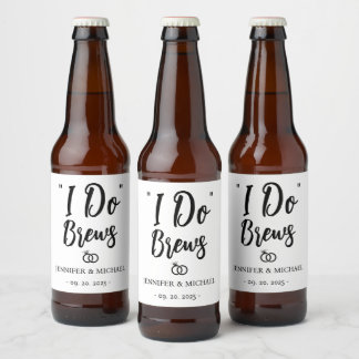 Étiquette Pour Bouteilles De Bière Personnaliser la réception de mariage I Do Brews