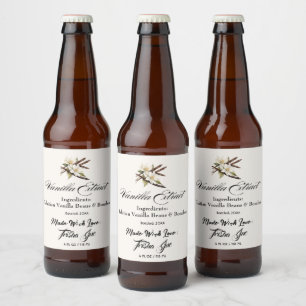 Étiquette Pour Bouteilles De Bière Personnaliser Produits d'extraction de vanille pou