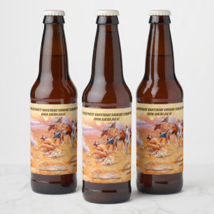 Étiquette Pour Bouteilles De Bière Personnaliser Vintage Blackfeet Tribu Autochtone A