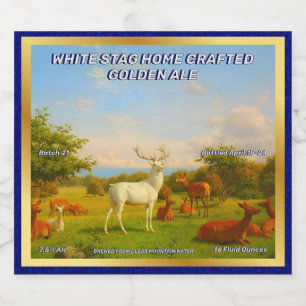 Étiquette Pour Bouteilles De Bière Personnaliser White Stag Accueil Artisanat Golden 