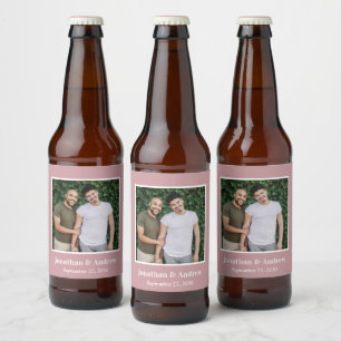 Étiquette Pour Bouteilles De Bière Photo Mariage LGBTQ