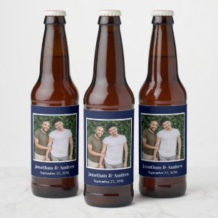 Étiquette Pour Bouteilles De Bière Photo mariage LGBTQ