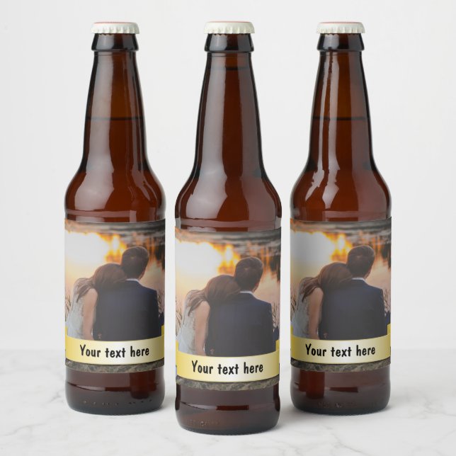 Étiquette Pour Bouteilles De Bière Photo personnalisé sur mesure (Bouteilles)