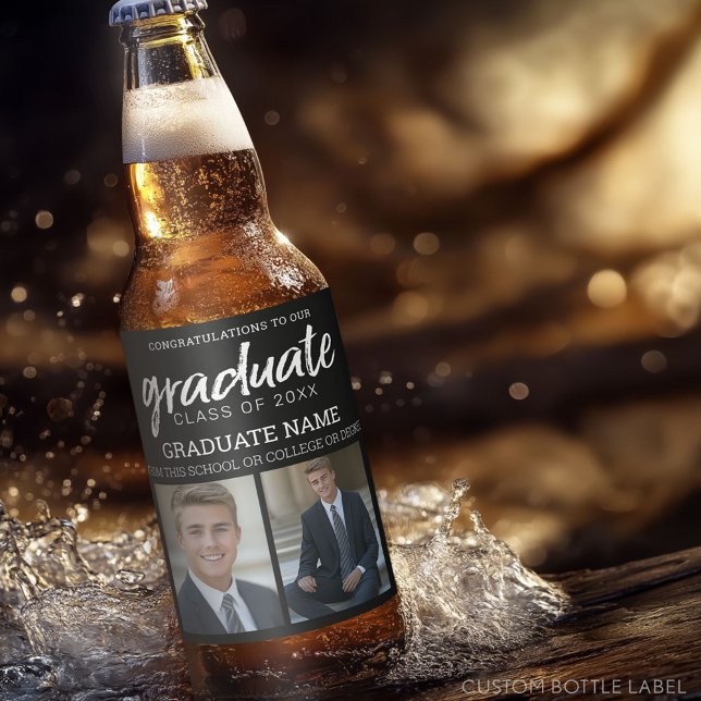 Étiquette Pour Bouteilles De Bière Photos de remise de diplômes Diplômé - Photos - No (Custom Graduation Party Label)