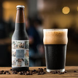 Étiquette Pour Bouteilles De Bière Photos Multi Holiday | Merry Christmas |<br><div class="desc">Collage Photos de vacances | Joyeux Noël | Cadeau</div>