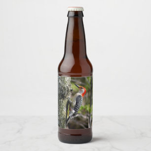 Étiquette Pour Bouteilles De Bière Pic à ventre rouge