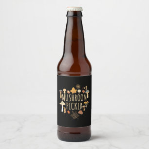 Étiquette Pour Bouteilles De Bière Picker De Champignons Fiers