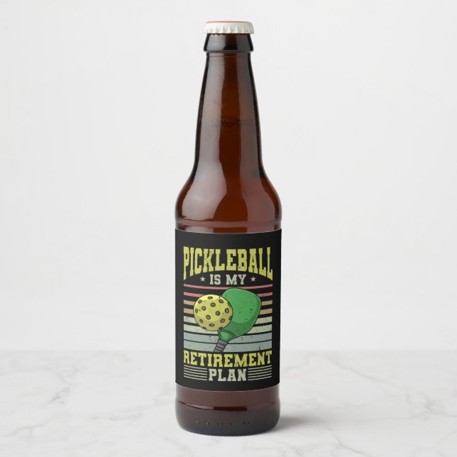 Étiquette Pour Bouteilles De Bière Pickleball (Devant)