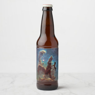 Étiquette Pour Bouteilles De Bière Piliers de création, Aigle Nebula Hubble Space
