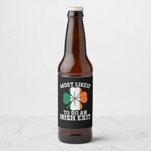 Étiquette Pour Bouteilles De Bière Plus susceptible de faire une sortie irlandaise St