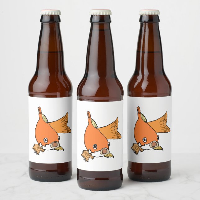 Étiquette Pour Bouteilles De Bière Poisson d'or (Bouteilles)