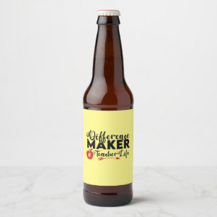 Étiquette Pour Bouteilles De Bière Professeur Art Différence Maker Vie de l'enseignan