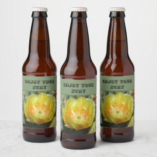 Étiquette Pour Bouteilles De Bière Profitez de votre séjour Cactus Flower Southwest A